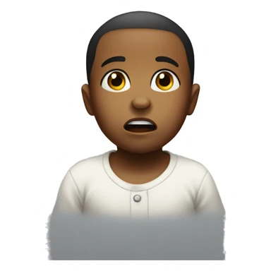 the baby is afraid of people sticker