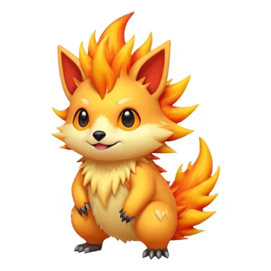 Cool cute edgy kawaii Quilava-animal-creature-hybrid full body sticker