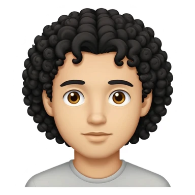 Some light skin guy with curly black hair sticker