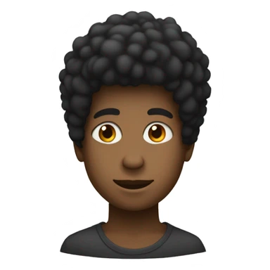 Tete d'un garçon noir avec un afro sticker