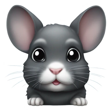 Black cute chinchilla  sticker