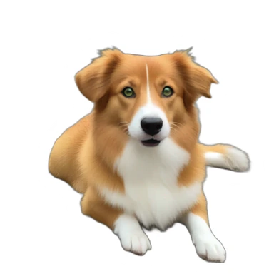 Cute Duck tolling retriever corgi mix green eyes sticker