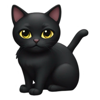 black cat disapproval sticker