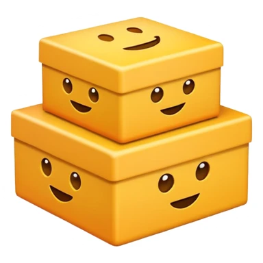 emoji of three boxes sticker