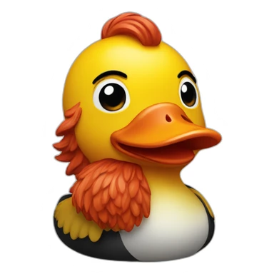 Rubber duck with red beard sticker