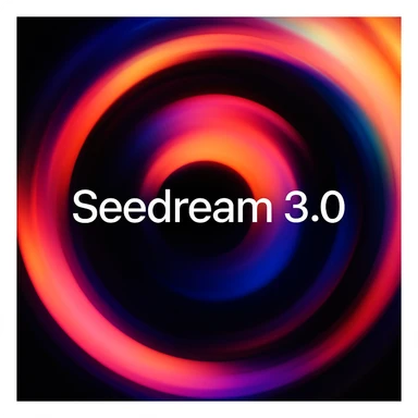 remake this and make "Seedream V3" bit bigger sticker