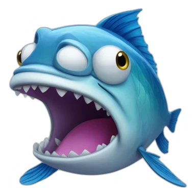 Overwhelmingly smug fish sticker