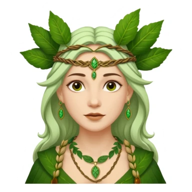 Leaf-necklace druid queen sticker