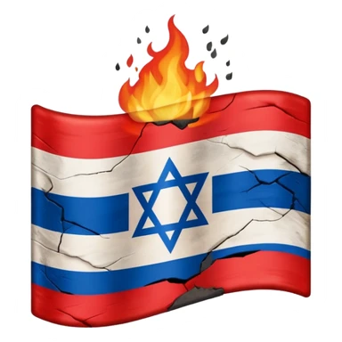Burning israel flag sticker
