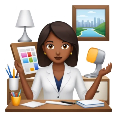 interior designer with darker skin sticker