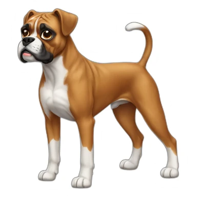 Boxer Dog Full Body sticker