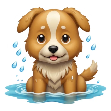 Dog in the ocean  sticker