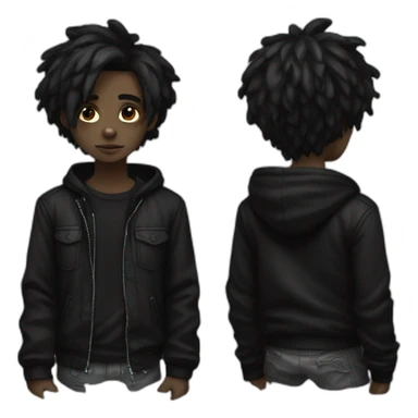 boy goth black cool sticker