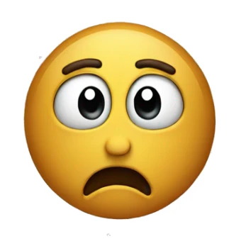 Confused face sticker