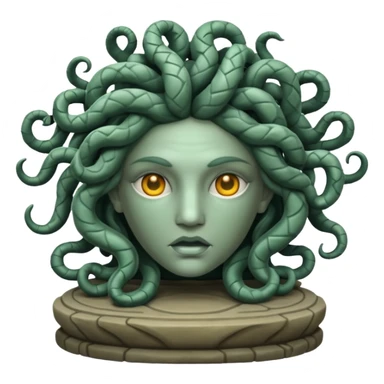 medusa stone statue sticker
