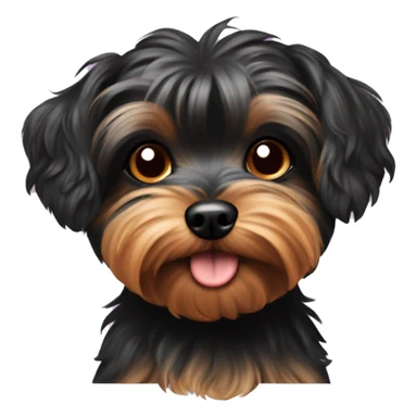 Yorky poo floppy ears sticker