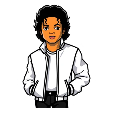 Michael Jackson famous singer sticker
