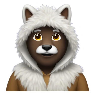 man dressed as furry sticker
