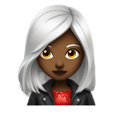 Cool evil girl with hot blood sticker