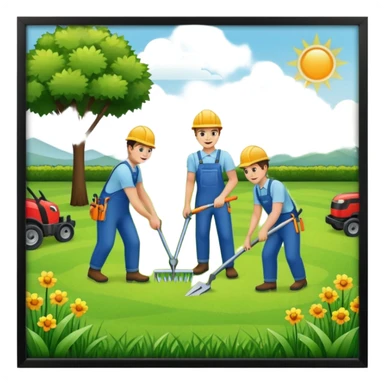 landscaping company sticker
