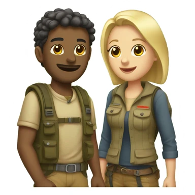 Campamento en pareja  sticker