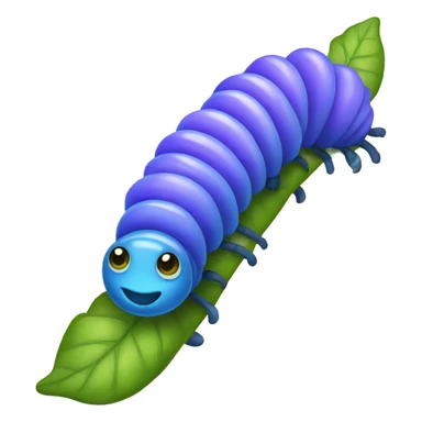 blue violet caterpillar sticker