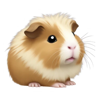 Long haired sand guinea pig baby sticker