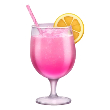 pink drink in fancy glass sticker