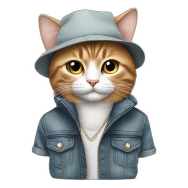 Swag cat with Zara clothing  sticker