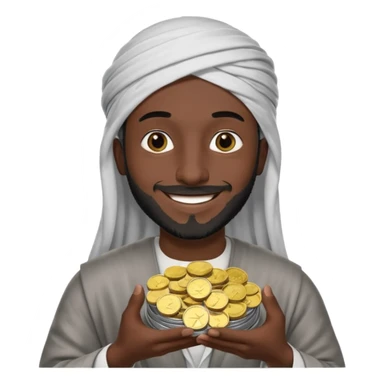 Un árabe  negro con mucha plata  sticker