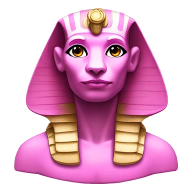 The sphinx in pink clothes sticker