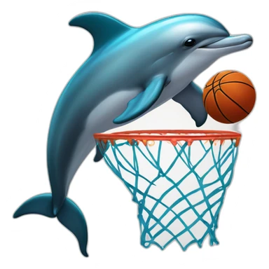 Dolphin with basketball and a label that says "Black sea Odesos" in front of the dolphin and the basketball sticker