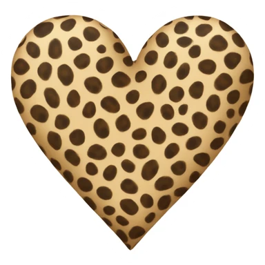 cheetah print heart sticker