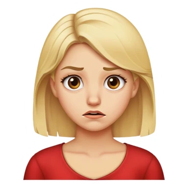 Blonde girl disgusted sticker