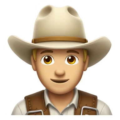 Cow boy hat sticker