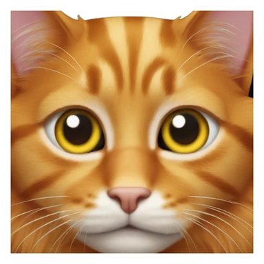 Ginger cat with Eyes emoji sticker