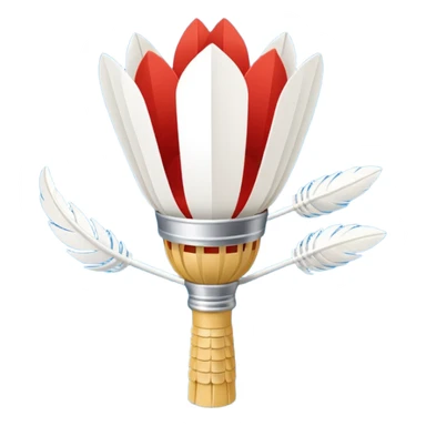 badminton shuttlecock clean white sticker