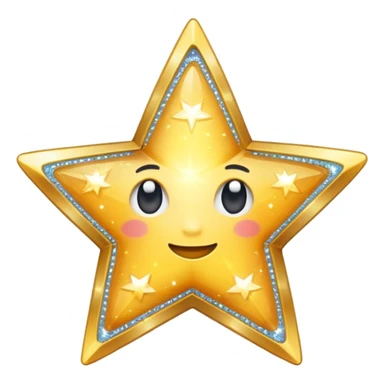Sparkly star sticker