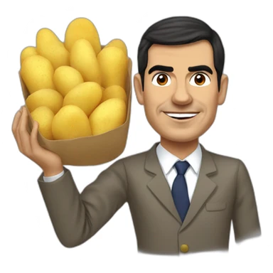 Pedro Sánchez y patatas sticker