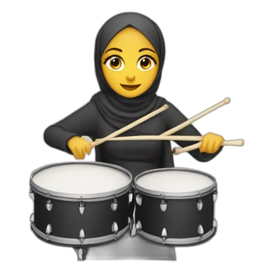 hijabi drummer sticker