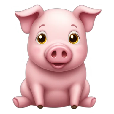 old-stuffed-animal-pig-full-body sticker