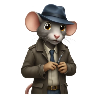 Rat stalker detective sticker