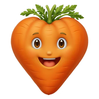 carrot in mouth sticker