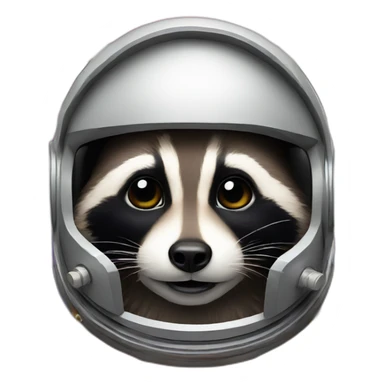 raccoon astronaut sticker