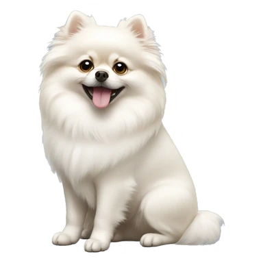 white pomeranian sticker