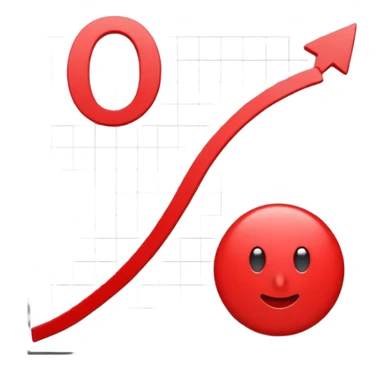 the number 36 on top of a graph with a downwards trajectory sticker