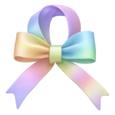 Pale pastel rainbow ribbon sticker