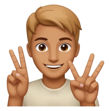 smirking face with peace sign sticker