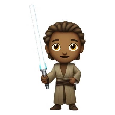 jedi holding light saber sticker