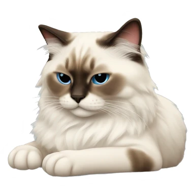 Ragdoll cat sleeping sticker